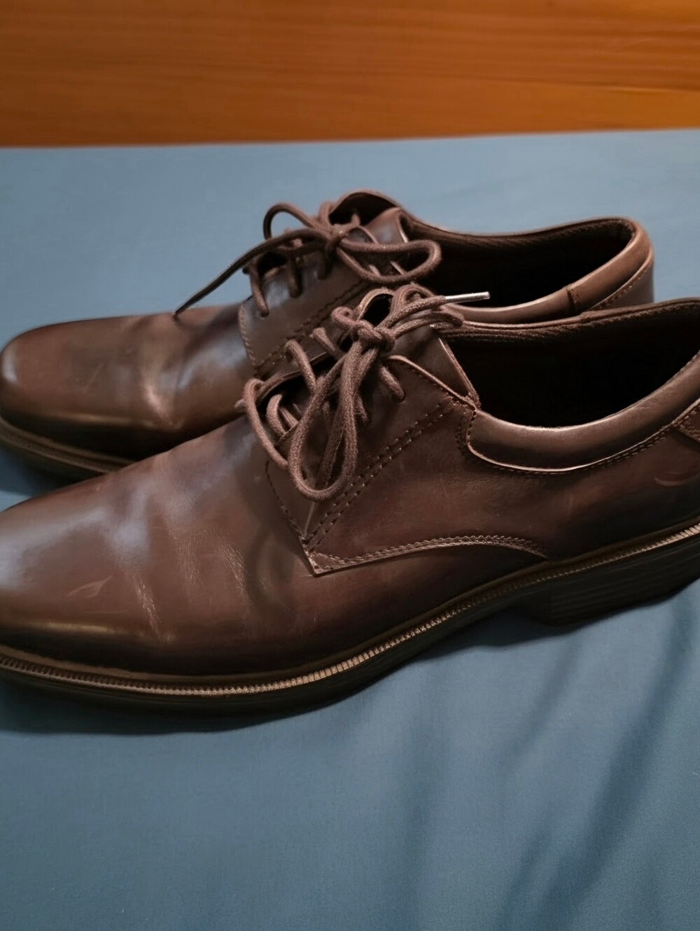 Nunn Bush Jensen Men's Size 11 M Brown Leather Plain Toe Oxfords Comfort Gel - Picture 2 of 7